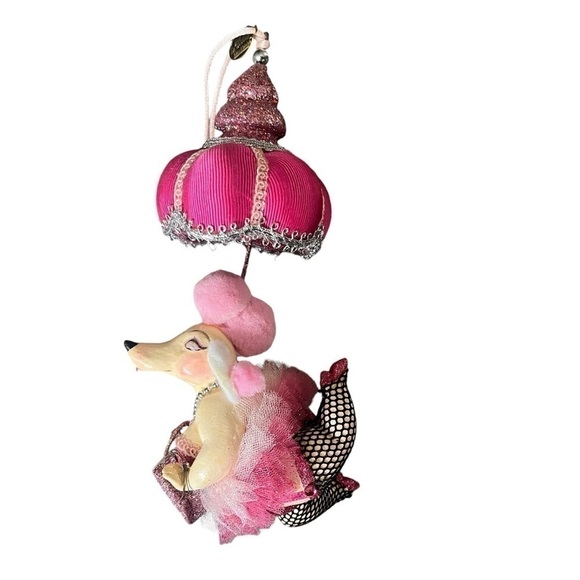 KATHERINE\'S COLLECTION
BURLESQUE FIFI POODLE DOG HOT PINK UMBRELLA ORNAMENTS